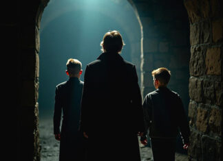 Gewinnspiel – KITZ verlost Karten für „Heldenverlies“ Drei junge Menschen gehen in einen unterirdischen Raum