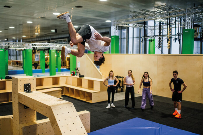 Sportler im Munich Action Park