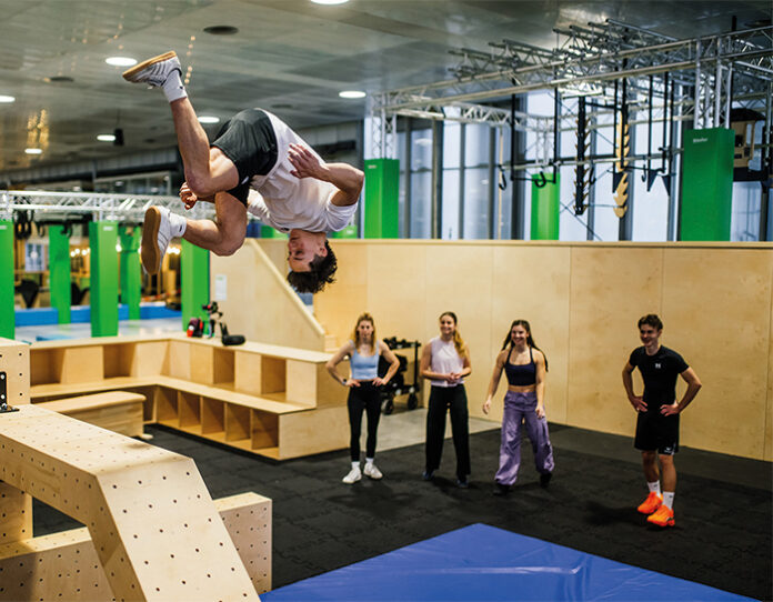 Sportler im Munich Action Park