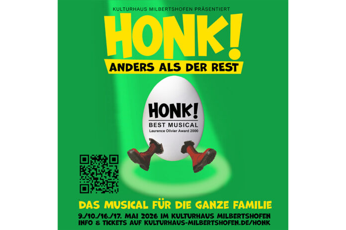 Gewinnspiel-Musical-HONK-Kulturhaus-Milbertshofen Plakat für Musical Honk