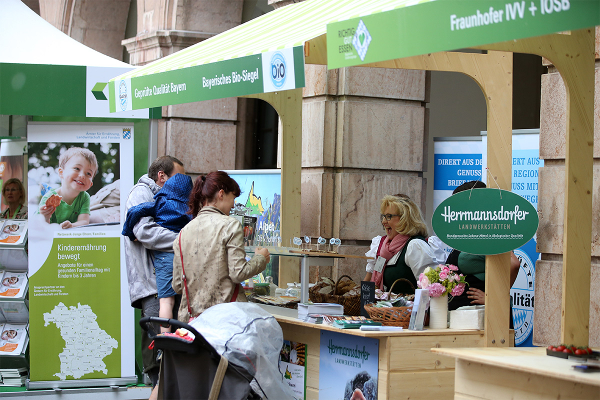 Stände bei den Erlebnistagen Ernährung